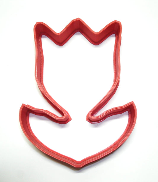 6x Tulip Flower Outline Fondant Cutter Cupcake Topper 1.75 IN USA FD257