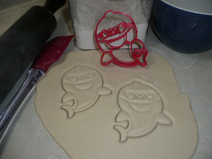 Grandma Shark Baby Cartoon Song Dance Cookie Cutter Made In USA PR2452