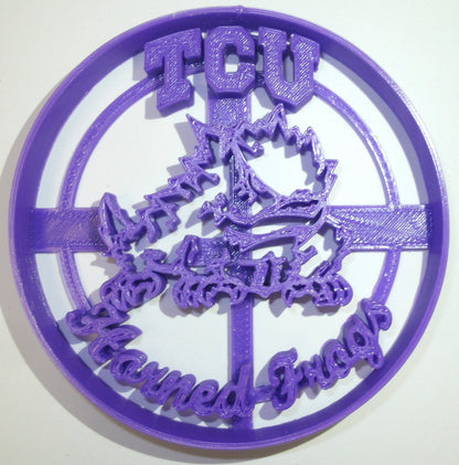 6x TCU Horned Frogs Fondant Cutter Cupcake Topper 1.75 IN USA FD931