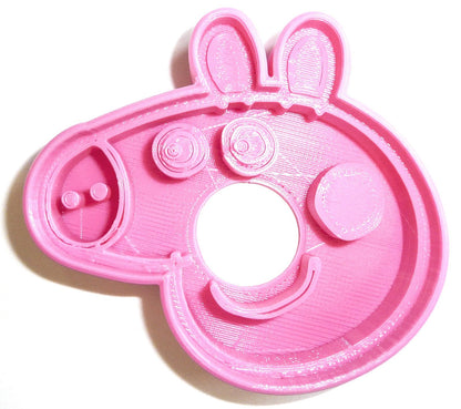 6x Peppa Pig Cartoon Fondant Cutter Cupcake Topper 1.75 IN USA FD428