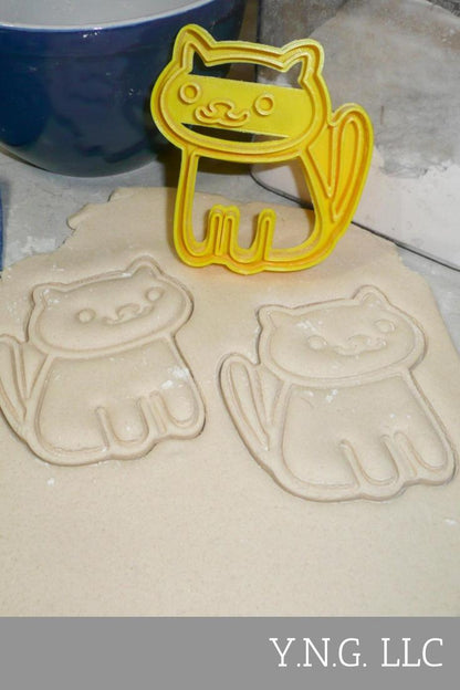 Japanese Maneki Neko Cat Lucky Fortune Cookie Cutter Made In USA PR547