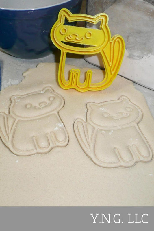 Japanese Maneki Neko Cat Lucky Fortune Cookie Cutter Made In USA PR547