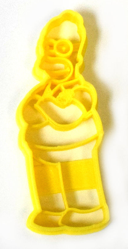 6x Homer Simpson Cartoon Fondant Cutter Cupcake Topper 1.75 IN USA FD567