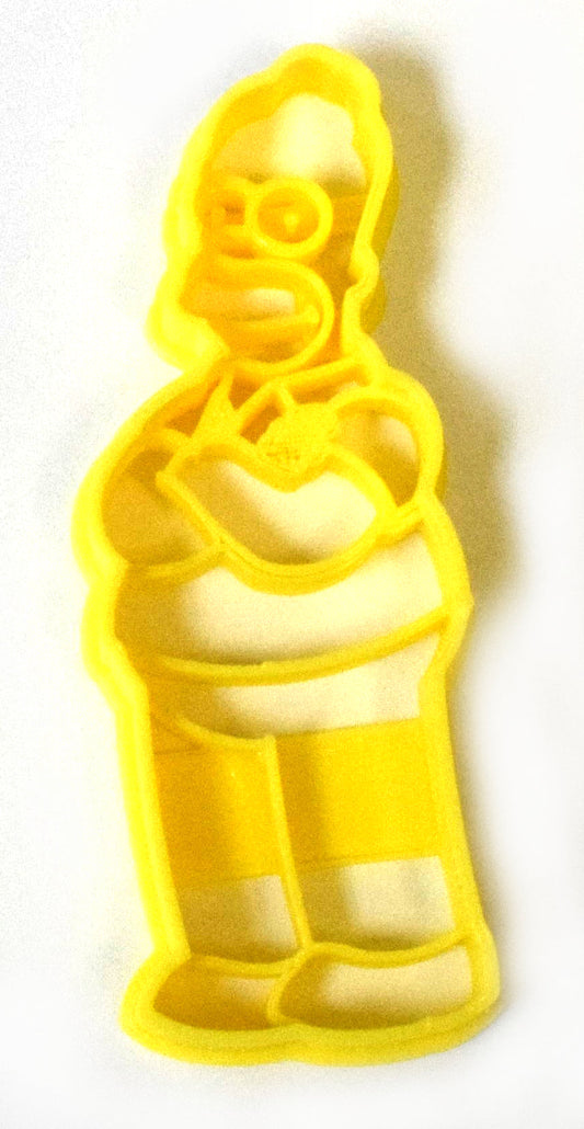 6x Homer Simpson Cartoon Fondant Cutter Cupcake Topper 1.75 IN USA FD567