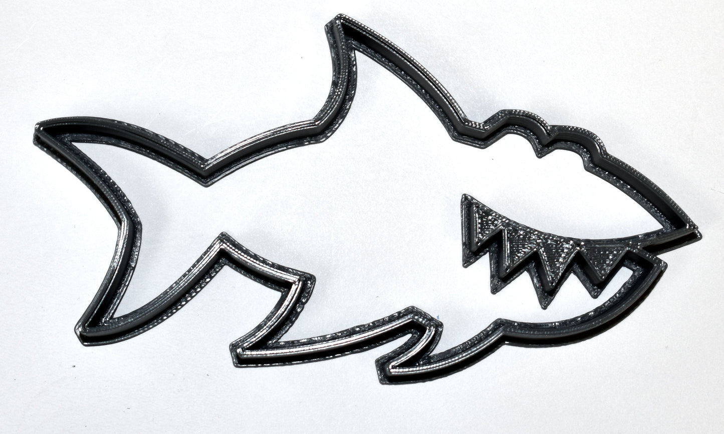 Shark Fish Ocean Sea Predator Cartoon Cookie Cutter Made In USA PR595