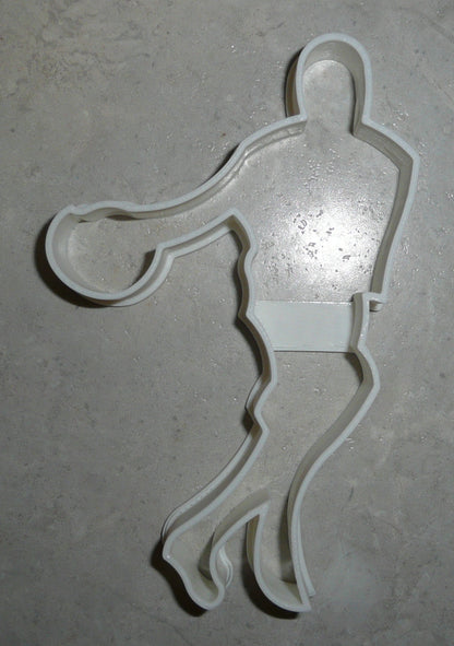 Basketball Player Ball Dribble Outline Cookie Cutter Made In USA PR2414
