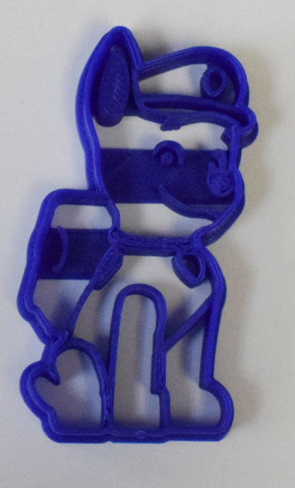 6x Chase Paw Patrol Fondant Cutter Cupcake Topper 1.75 IN USA FD786