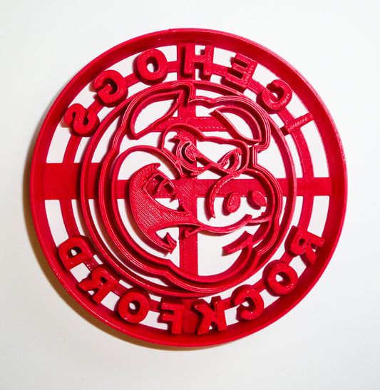6x Rockford Icehogs Fondant Cutter Cupcake Topper 1.75 IN USA FD945