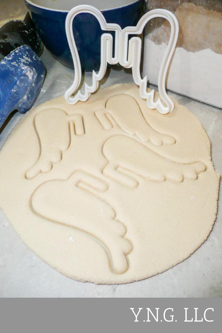 Angel Wings Set Of 2 Hanging Mug Coffee Cocoa Cookie Cutter Made In USA PR994