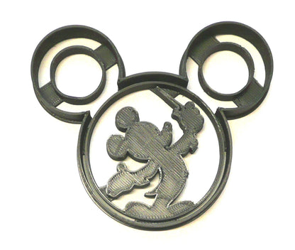 6x Mickey Conductor Fondant Cutter Cupcake Topper 1.75 IN USA FD617