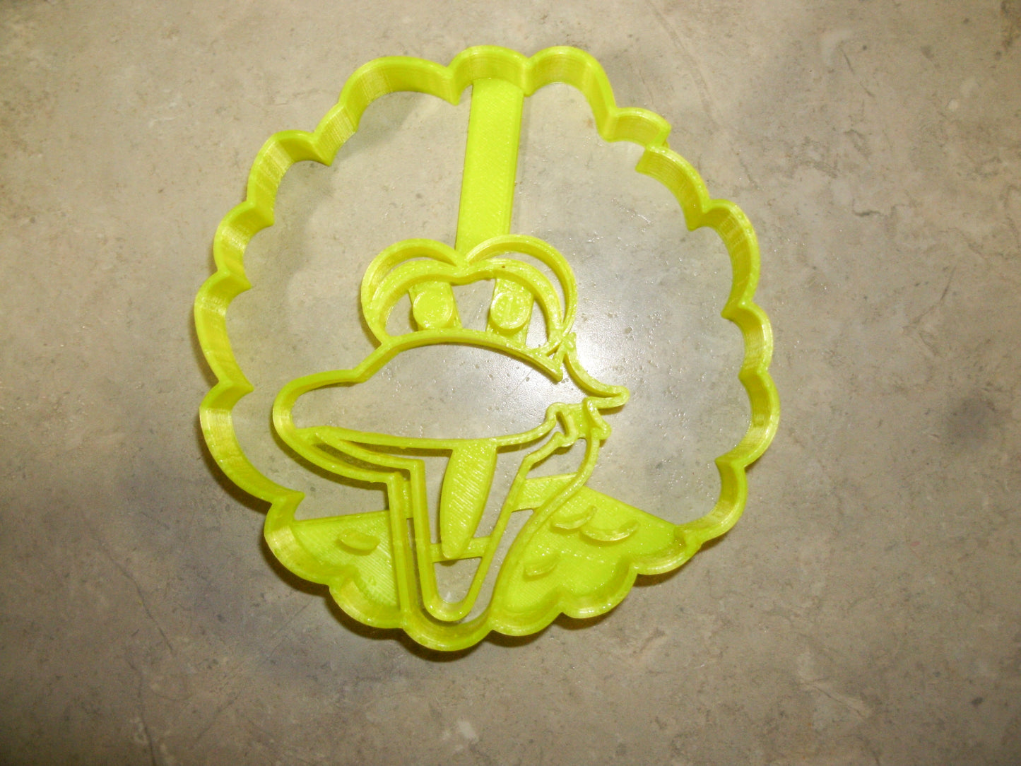 6x Big Bird Face Fondant Cutter Cupcake Topper 1.75 IN USA FD2246