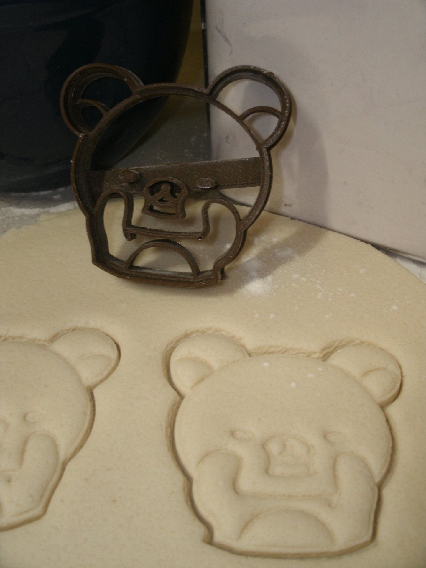 Bear Face Playing Peek-A-Boo Cookie Cutter Made In USA PR777