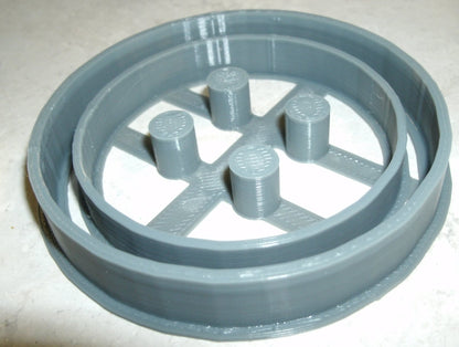 6x Button Sewing Fondant Cutter Cupcake Topper 1.75 IN USA FD638