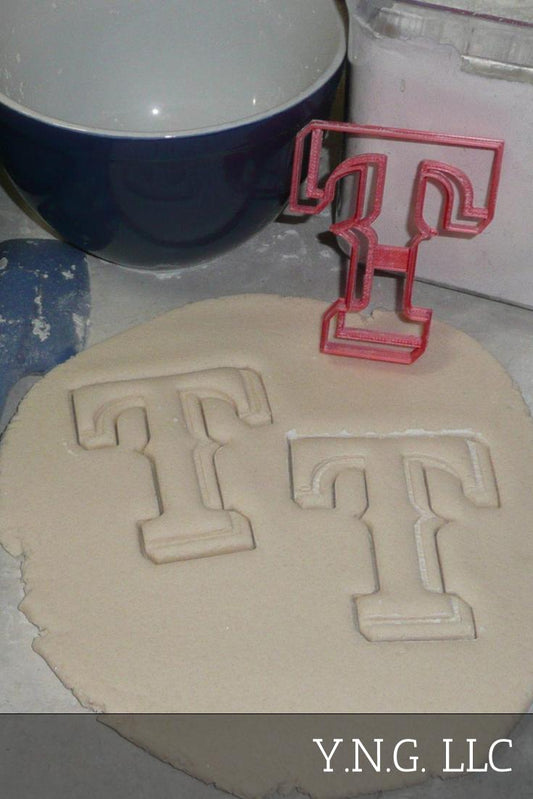 Texas Rangers T Logo MLB Baseball Team Sports Cookie Cutter Made In USA PR2575