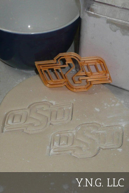 Oklahoma State University OSU Letters Cookie Cutter Made In USA PR2682