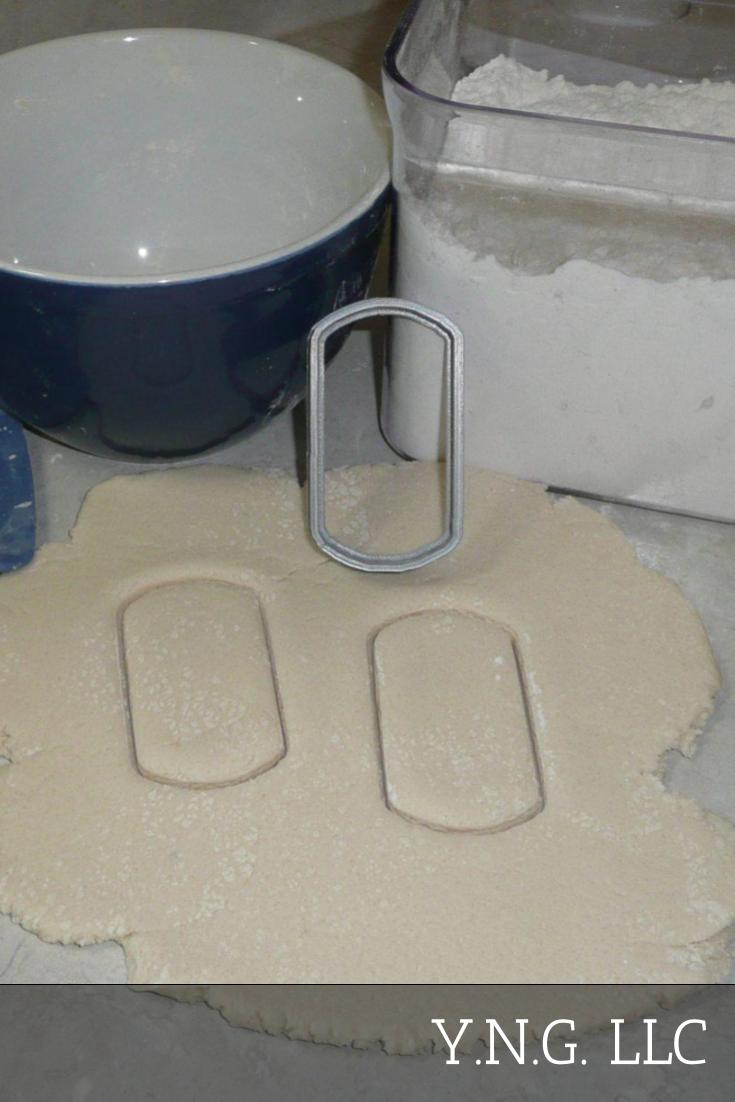 Single One Dog Tag Military Soldier Pet ID Cookie Cutter Made In USA PR2108