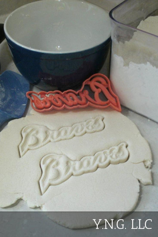 Atlanta Braves Word MLB Baseball Team Cookie Cutter Made In USA PR2677