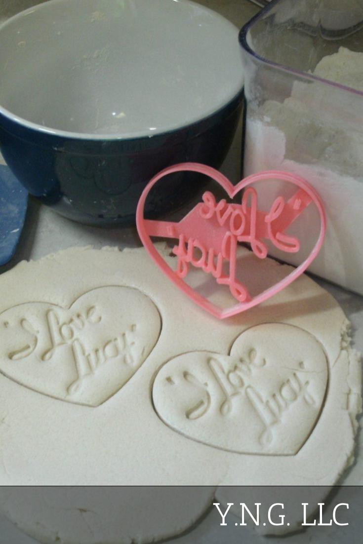 I Love Lucy 1950s TV Show Heart Logo Cookie Cutter Made In USA PR2869