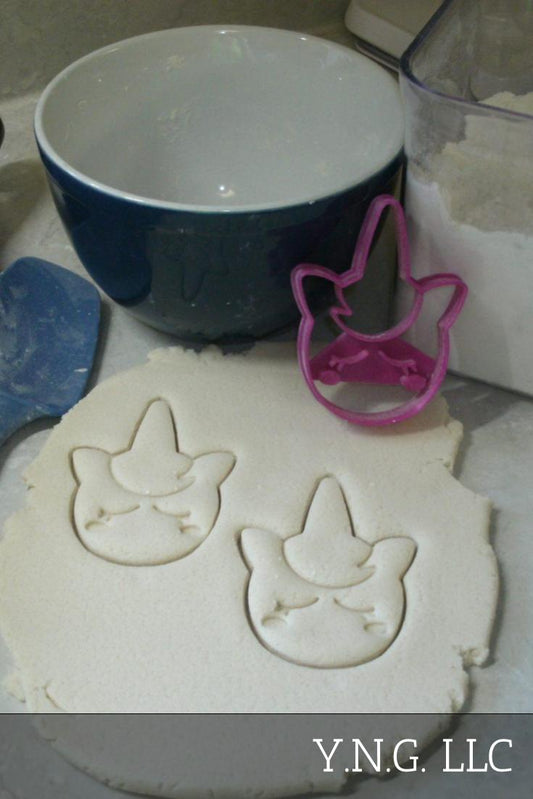 Unicorn Face Large Spiral Horned Animal Cookie Cutter Made In USA PR2652