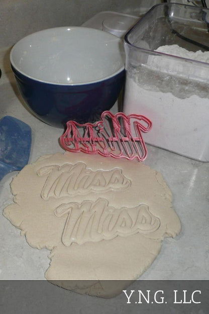 Ole Miss Word University of Mississippi Cookie Cutter Made In USA PR2679