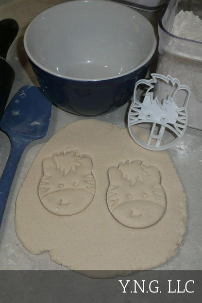 Zebra Detailed Face Zoo Animal African Safari Cookie Cutter Made In USA PR2626