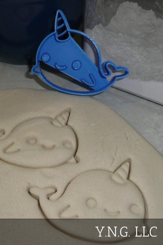 Narwhal Whale Sea Unicorn Horn Ocean Mammal Cookie Cutter Made In USA PR2425