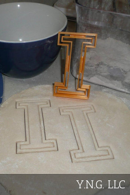 University of Illinois Fighting Illini I Letter Cookie Cutter Made In USA PR2254