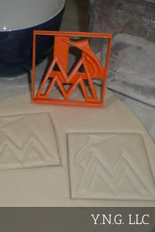 Miami Marlins M Logo MLB Baseball Team Sports Cookie Cutter Made In USA PR2576