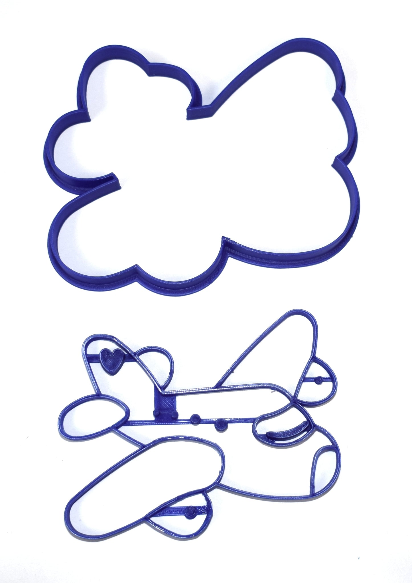 Airplane Jet Plane Set of 2 Cookie Cutter and Stamp Made In USA PR673