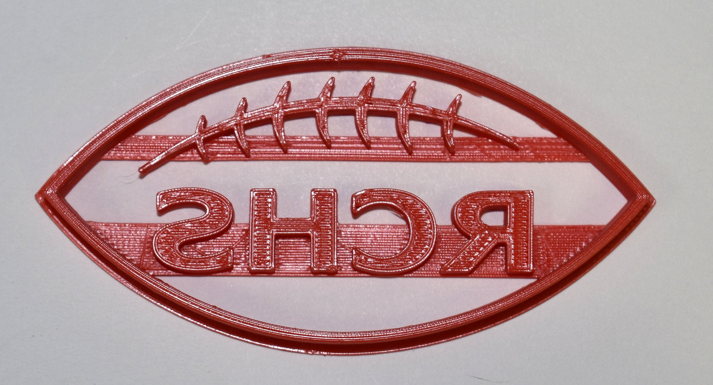 Rensselaer Central RCHS Football Sports Cookie Cutter Made In USA PR692