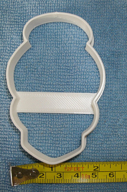 Skull With Bun Female Woman Halloween Tattoo Cookie Cutter Made In USA PR852