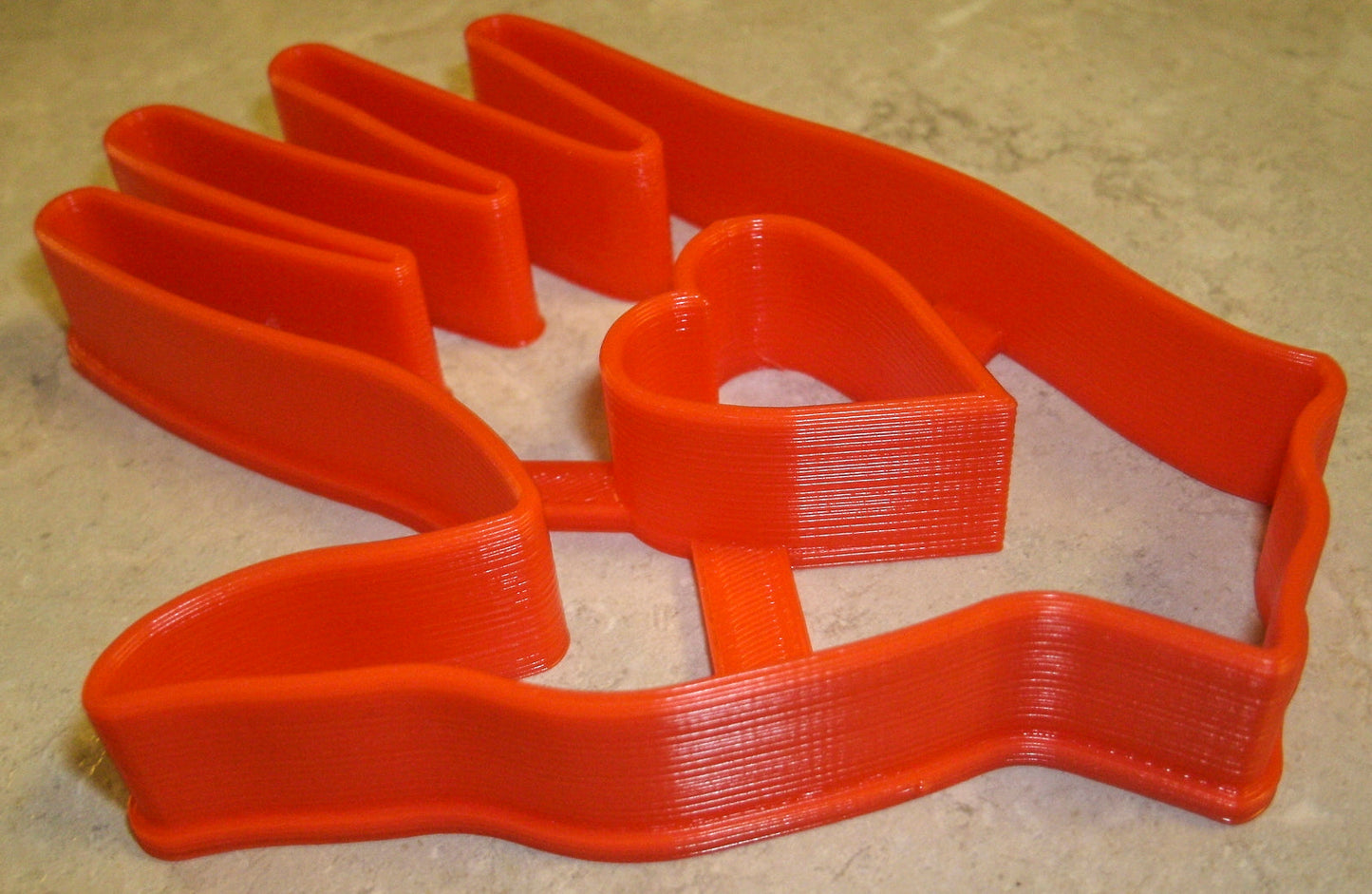 Hand with Heart Charity Symbol John Calvin Cookie Cutter Made In USA PR606