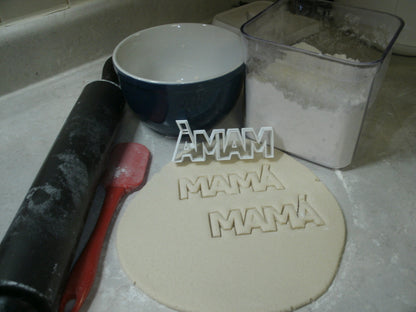 Mama With Accent Spanish Word Letters Cookie Cutter Made In USA PR647