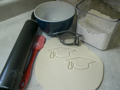 Graduation Cap With Tassel High School College Cookie Cutter Made In USA PR890