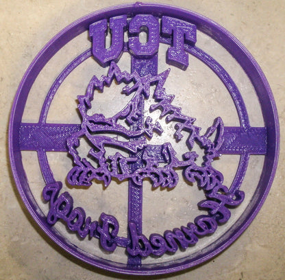 6x TCU Horned Frogs Fondant Cutter Cupcake Topper 1.75 IN USA FD931