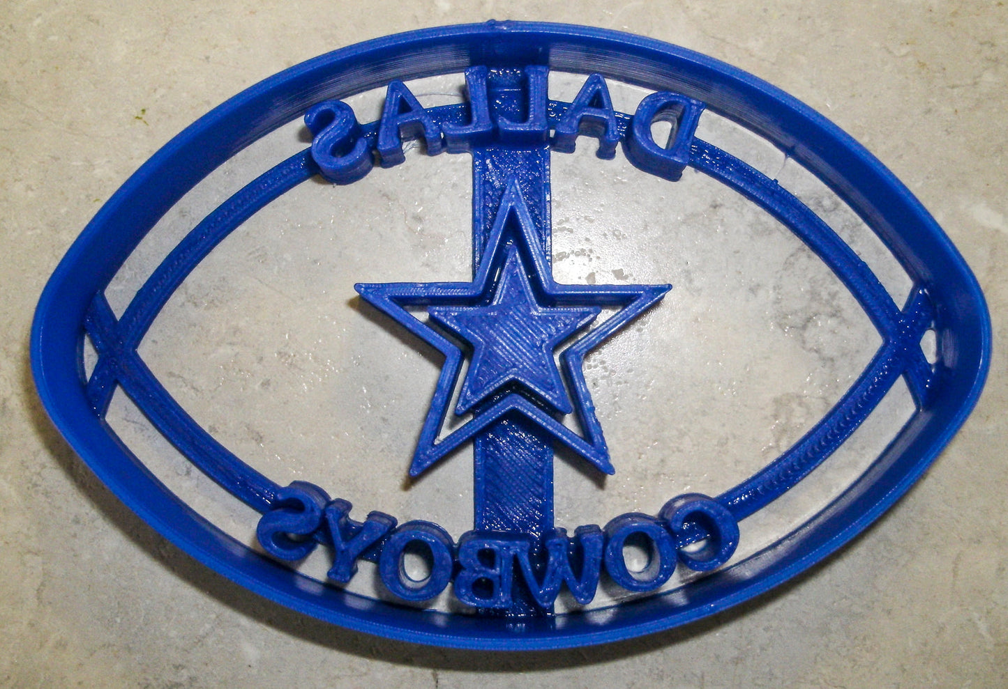 6x Dallas Cowboys Football Fondant Cutter Cupcake Topper 1.75 IN USA FD934