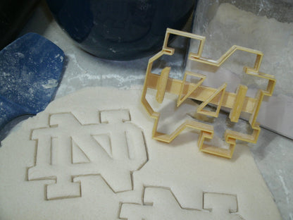 Notre Dame ND Letters Sports Football Cookie Cutter Made In USA PR499