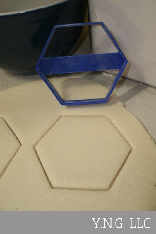 Hexagon 6 Sided Shape Outline Cookie Cutter Made In USA PR798