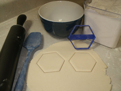 Hexagon 6 Sided Shape Outline Cookie Cutter Made In USA PR798