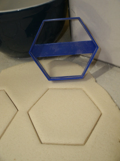 Hexagon 6 Sided Shape Outline Cookie Cutter Made In USA PR798