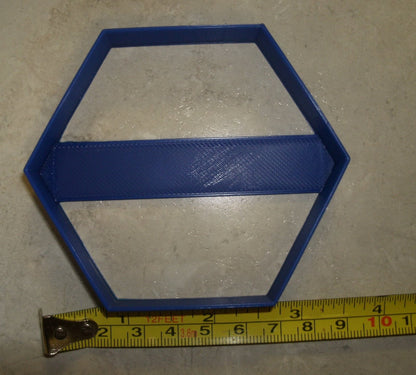 Hexagon 6 Sided Shape Outline Cookie Cutter Made In USA PR798