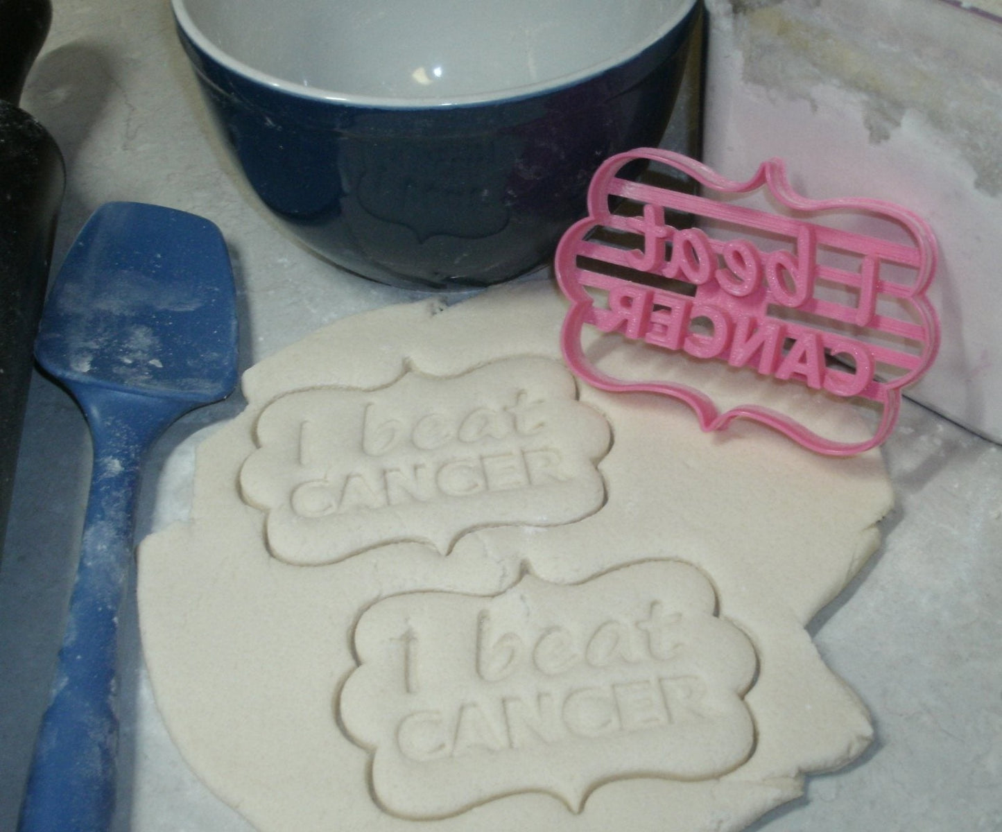 I Beat Cancer Survivor Remission Celebration Cookie Cutter Made In USA PR727