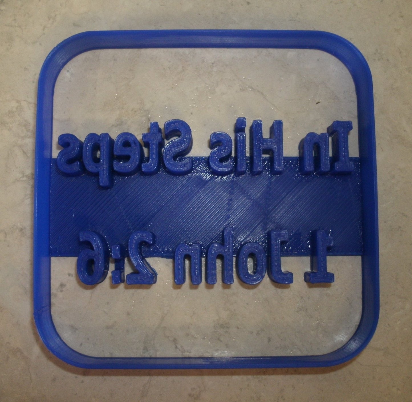 6x In His Steps Quote Fondant Cutter Cupcake Topper 1.75 IN USA FD683