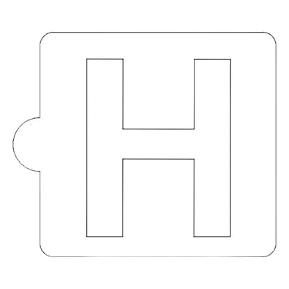 H Letter Alphabet Stencil for Cookies or Cakes USA Made LS107H