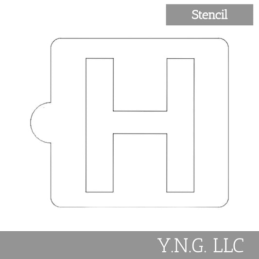 H Letter Alphabet Stencil for Cookies or Cakes USA Made LS107H