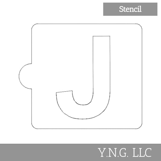 J Letter Alphabet Stencil for Cookies or Cakes USA Made LS107J