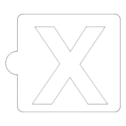 X Letter Alphabet Stencil for Cookies or Cakes USA Made LS107X