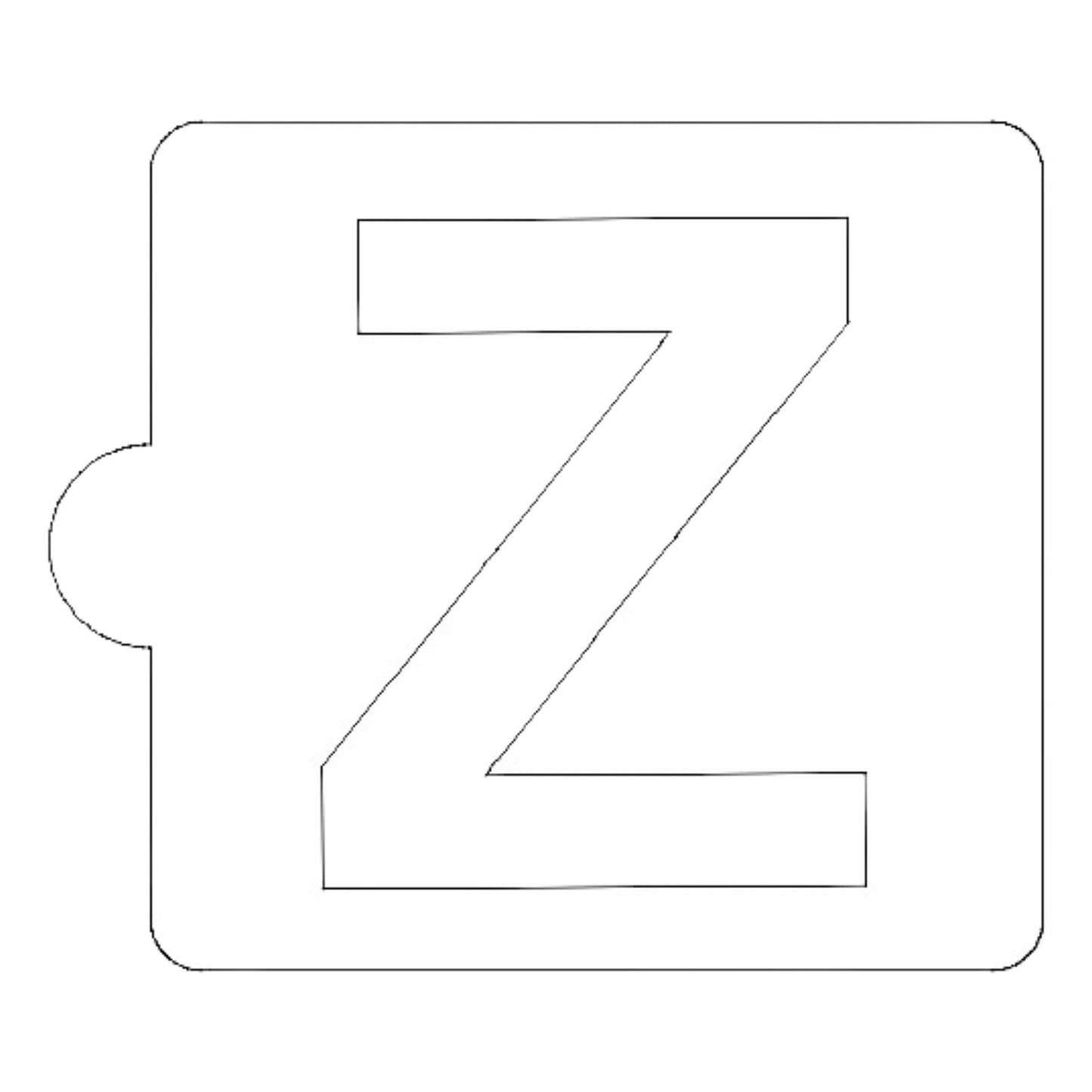 Z Letter Alphabet Stencil for Cookies or Cakes USA Made LS107Z