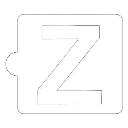 Z Letter Alphabet Stencil for Cookies or Cakes USA Made LS107Z