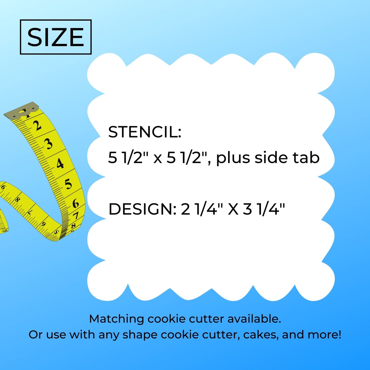 2 Number Counting Stencil for Cookies or Cakes USA Made LS108-2